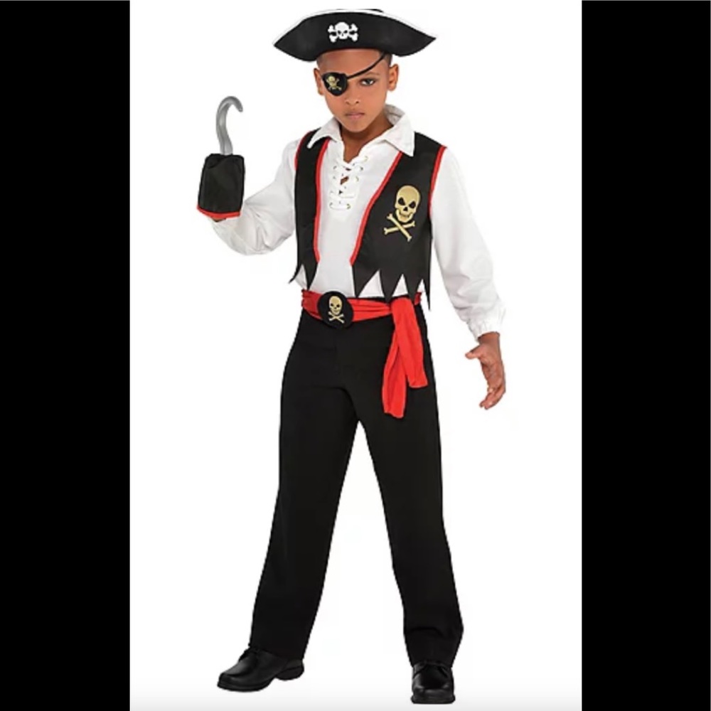 Halloween Child Pirate Accessory Kit Deluxe 5 piece set new